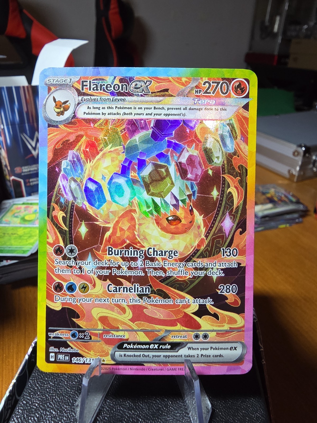 Pokemon TCG  Flareon ex 146/131 Sv: Prismatic Evolutions Special Illustration