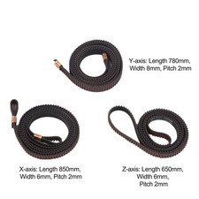Timing Belt Kit for Kobra3 For 3D Printer Rubber X Y Z Belts Fixed Length