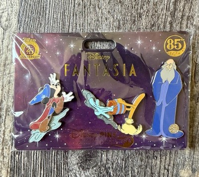 Disney Pin Fantasia 85th Anniversary The Sorcerers Apprentice Pin Set 3 LE 1600