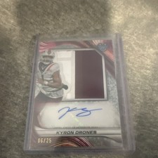 Topps Bowman's Best Kyron Drones Hokies Relic Auto PJA-KD Honor Roll /25