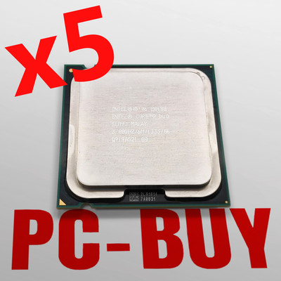 Lot of 5 Intel Core 2 Duo E8400 Processors SLB9J 3GHz Dual Core  CPU