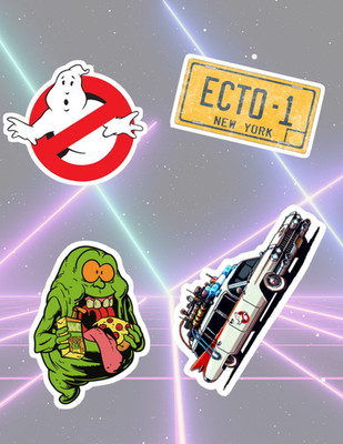 Ghostbusters Computer Sticker Ghostbusters 4 Pc Sticker Pack 80's | eBay