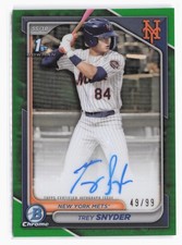 2024 Bowman Draft Chrome  Autographs Green #CPA-TSN Trey Snyder #/99 Mets RC