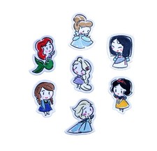 Princess 7 pc Iron On Patch Cute Embroidered Applique DIY Jacket Backpack