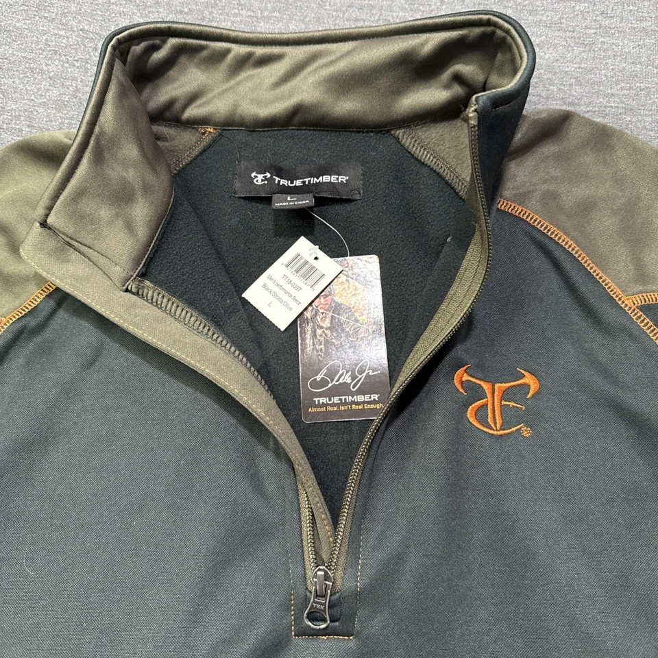 Pullover polar TrueTimber para hombre L Performance negro/camuflaje caza al aire libre nuevo con etiquetas Foto 2 de 4