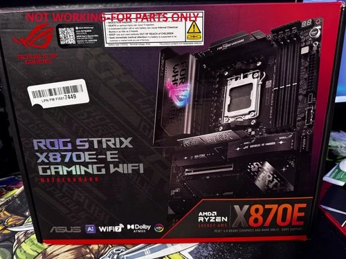 ASUS ROG Strix X870E-E Gaming WiFi AMD AM5 X870 ATX Motherboard -NOT WORKING-