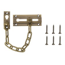 Door Chain Lock Security Door Chain Latch Guard for Home Bronze
