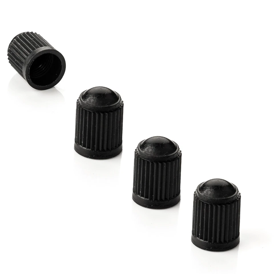 Juego de 4 tapas de válvula de neumático de plástico negro para VW Golf Foto 2 de 4