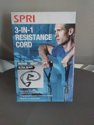 SPRI 3 in 1 Exercise Total Body Resistance Band Kit - NEW IN BOX 