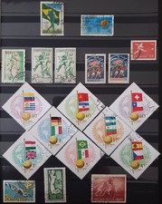FOOTBALL. SOCCER. 1950-1962. FIFA WORLD CHAMPIONSHIP. 19 STAMPS. LOT IN GERMANY