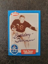 1988 Swell Football Clyde Bulldog Turner #11 - Chicago Bears - AUTOGRAPHED!