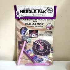 Vintage Needle punch Made Easy Dial-a-loop 3 Needles NEW Embroidery Instruction