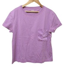 Hermes embroidered pocket T-shirt, size 40, purple, 2E4611DUB. Women USED