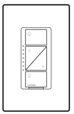 1PC Lutron PD-6WCL-IV Wallbox RF Dimmer, 600W, Ivory