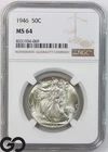 1946 Walking Liberty Half Dollar NGC MS 64 ** Nice Luster!