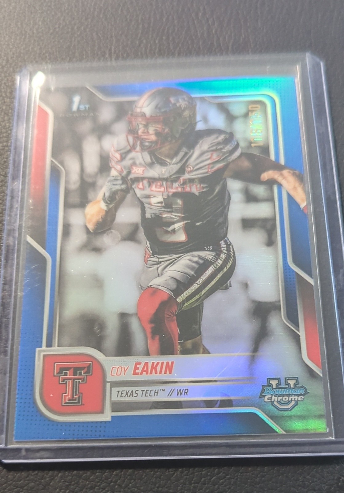 2025 Bowman University Chrome - Coy Eakin #28 Blue Refractor /150 (RC)