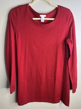 J. Jill Women  s Red, Long Sleeve, Oversized Sweater, Size Small