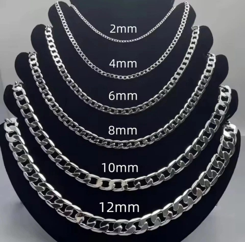 Massive 925 Silberkette Panzerkette Echtschmuck Herren Versch. Längen & Breiten - Bild 2 von 4