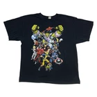 Marvel Superheroes Shirt Mens XL Black Mad Engine Hulk Spider Man Wolverine Vtg