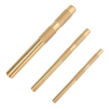 Set of 3 Brass Drift Punch Set 3/8" 1/2”3/4" 25075 25076 25077 Brass Punches