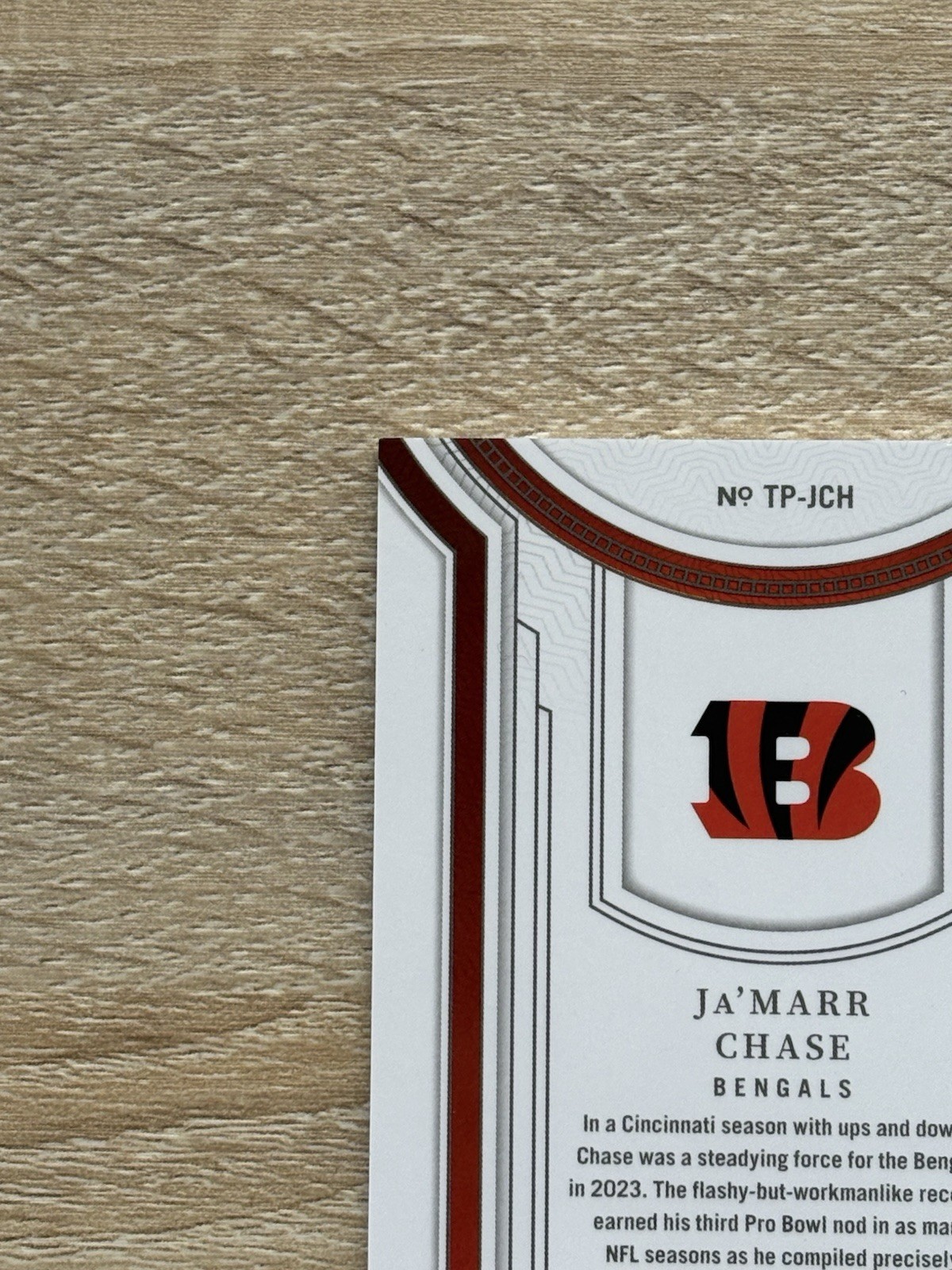 2023 National Treasures Ja'Marr Chase Treasured Patches 1/1 Platinum Patch view 6