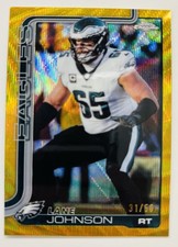 Topps Chrome 2023 Lane Johnson Gold #246 /50 Philadelphia Eagles NFL
