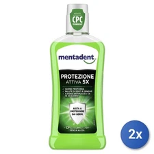 2X Mentadent Mouthwash 400 ML. Active Protection