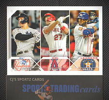 2023 Topps Series One Baseball AL Home Run Leaders-#246  Judge, Trout, Alvarez