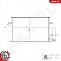 Esen Skv Kondensator Klimaanlage 86SKV217 Aluminium FüR Chevrolet Nubira Lacetti