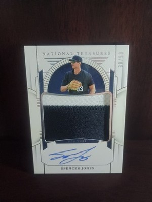 2024 National Treasures - Spencer Jones Patch Auto #PMS-SJ 30/99 Yankees