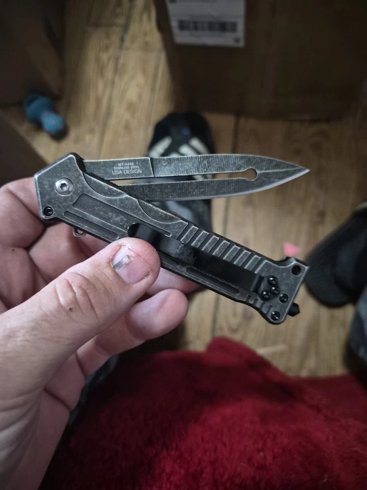 MTECH USA MT-A840P Spring Assisted Joker Knife, 4.75-Inch Closed,Stonewash - Image 2 of 4