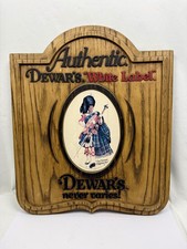Vintage Authentic Dewars White Label Bar Sign...