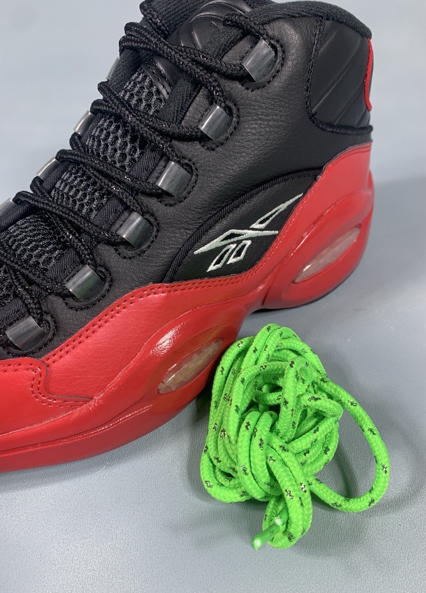 Reebok Question Mid Allen Iverson Basketball Shoes Black Red  display picture 1