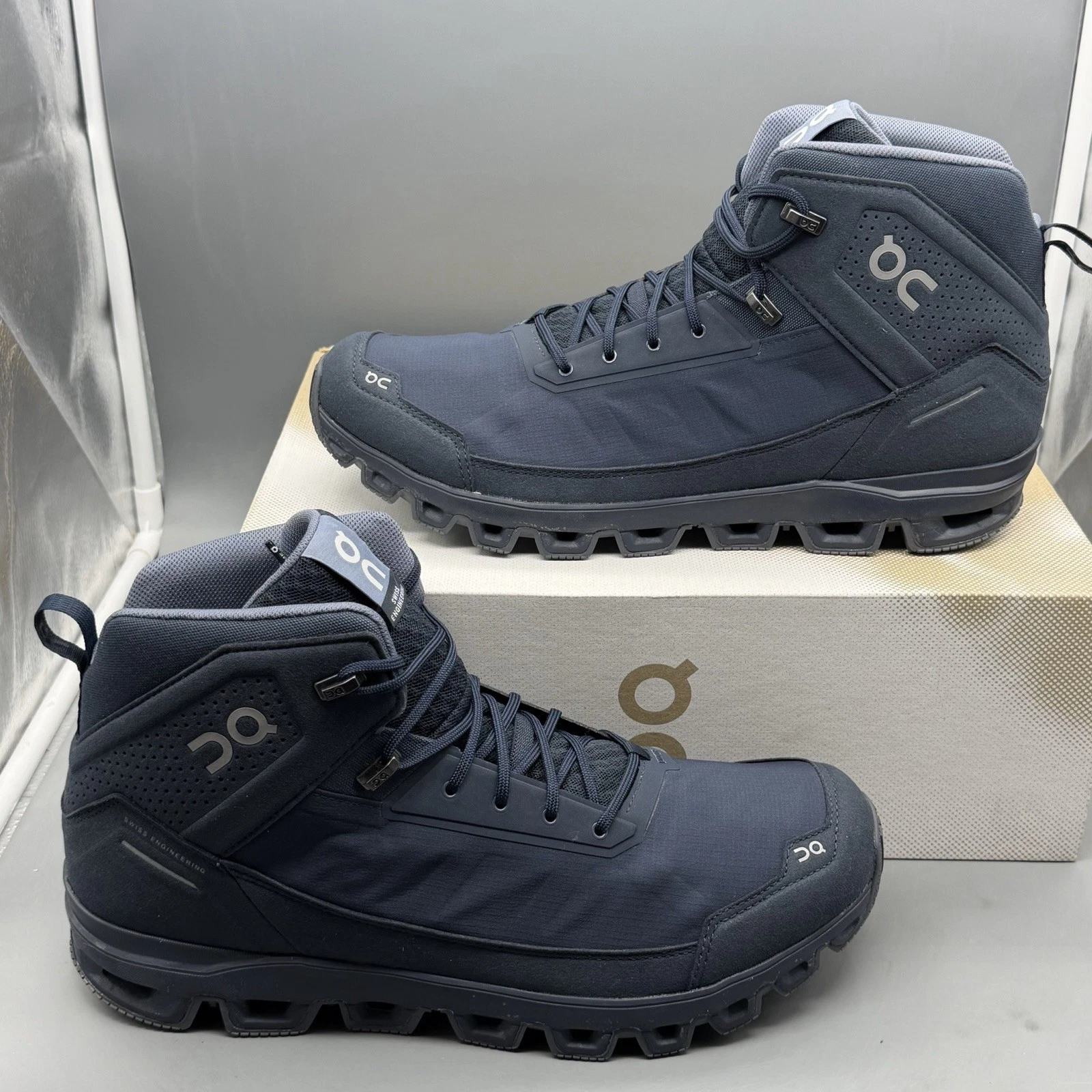 On Cloud Cloudridge Men’s 12 M Trail Hiking Shoes Outdoor Boots ‘Midnight/Navy’