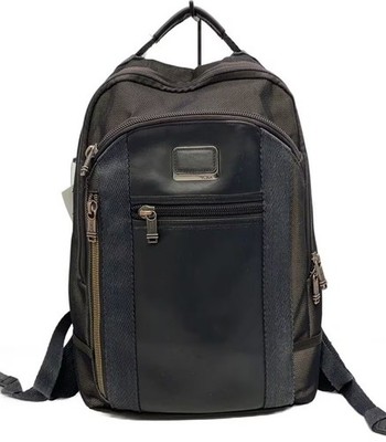 TUMI Alpha Bravo Backpack Schwarz Leder Nylon Herren Rucksack