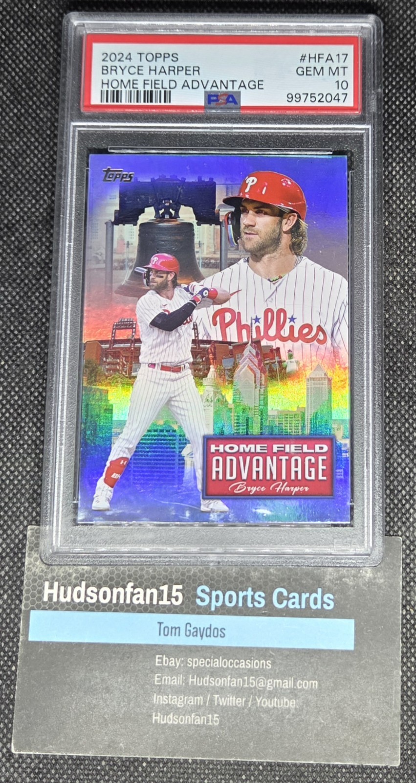 Bryce Harper 2024 Topps Series 2 Home Field Advantage #HFA-17 Case Hit SP PSA 10