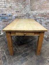 Rustic Farmhouse Pine Dining Table 6 - 8 Seater 6ft With Drawer 