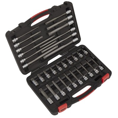 Sealey Torx-Stern Buchse Bit Set 32pc 1cmSq Drive - Platinum Serie AK89001