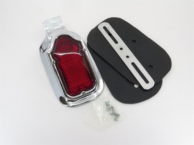 J. C. Liang Tombstone Tail Light Brake Light Polished Chrome For Harley