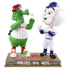 Philadelphia Philles New York Mets - Phillie Phanatic Mr. Met Bobblehead MLB