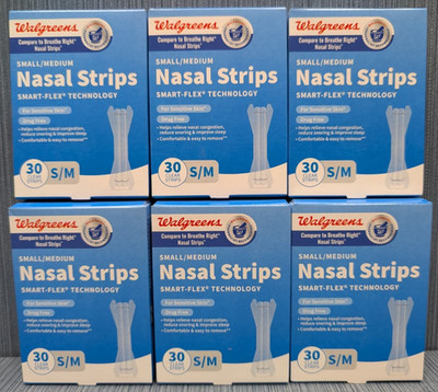 180 Nasal Strips Smart Flex Technology( Sm/Med)  Clear Sensitive Skin