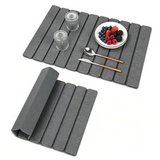 Large 24x16 Diatomaceous Earth Dish Drying Mat for Kitchen Counter Dish Dryer
