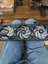 3 pack Asia Horse LED Cooling Case Fans, RGB Enabled - Black