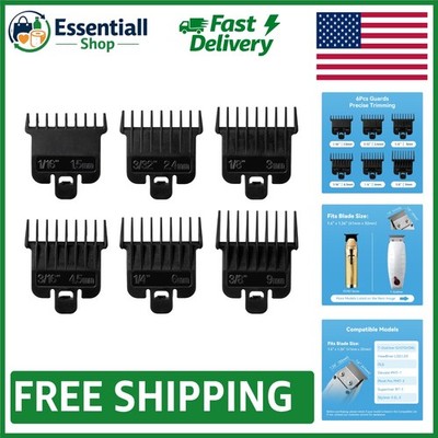 6PCS Hair Clipper Guards Set - Precision Lengths for Babyliss & Andis Trimmers