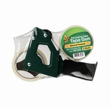 Duck General Purpose Packing Tape Gun with Foam Handle, Clear, 1.88 in x 55 yd