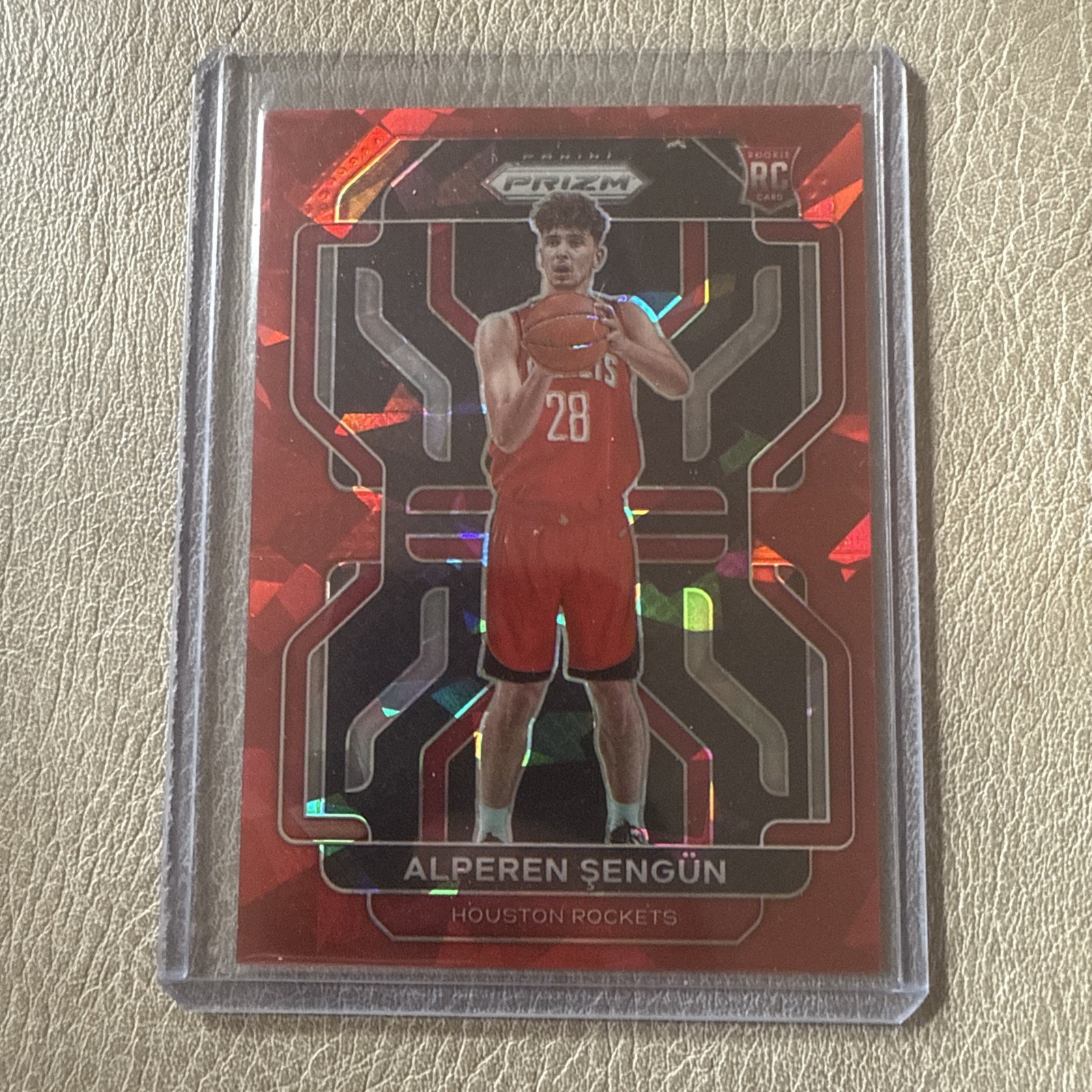 2021-22 Panini Prizm Alperen Sengun Red Cracked Ice RC #318 rookie