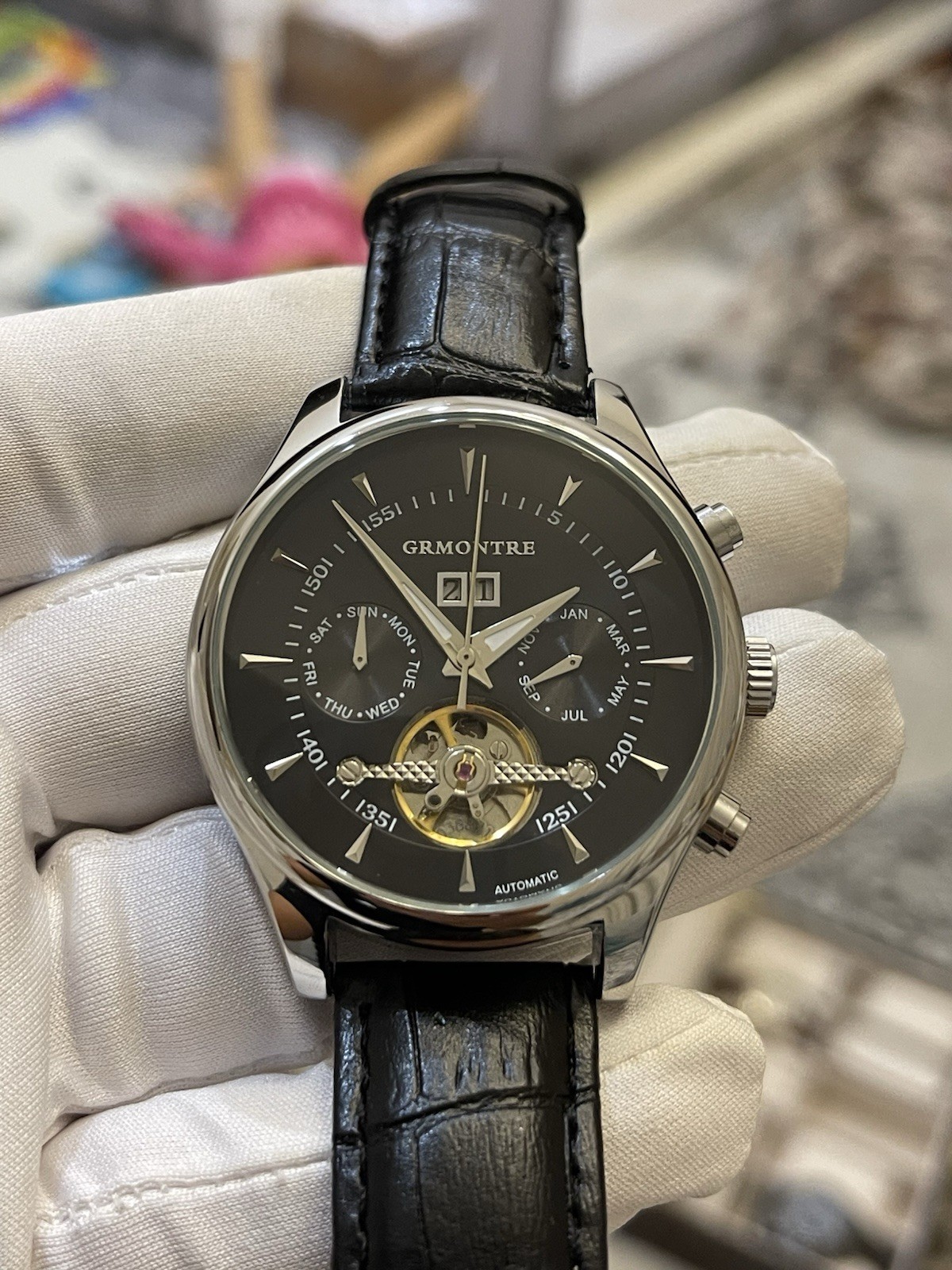 GRMONTRE  Skeleton Mechanical Automatic Waterproof - image 1