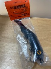 MS Slammer XX Md 9inch Black swimbait Topwater wakebait wood fishing lure Unused