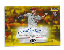 2025 Topps Stadium Club JAKE EDER Yellow Rookie On Card Auto Los Angeles Angels