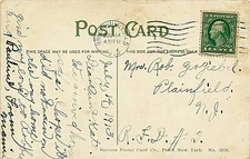 BROOKLYN, N.Y. STA.S WAVY LINE MACHINE CANCEL. DPO.  DATED JUL 14, 1913. ON PC.